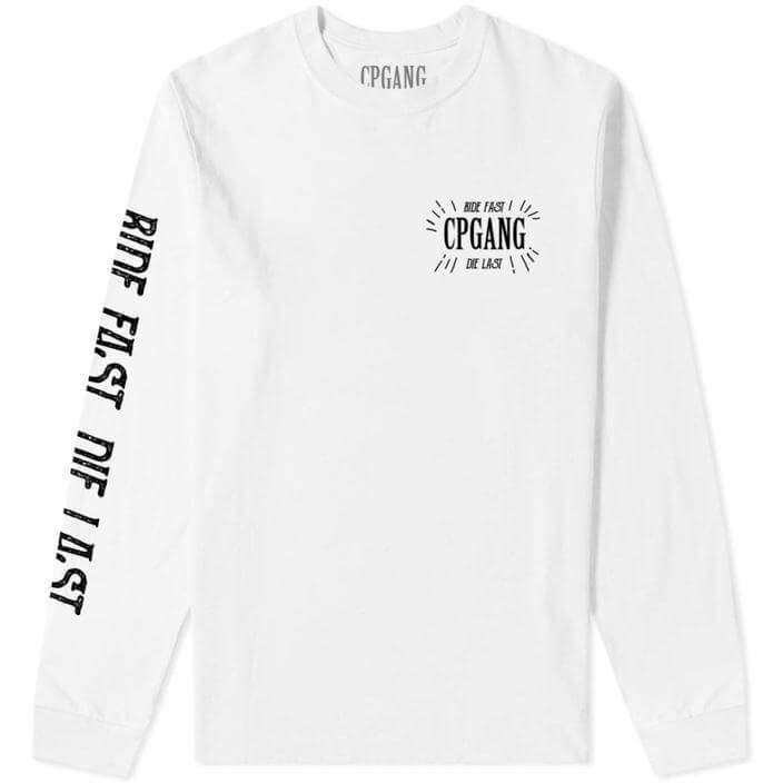 Ride Fast Die Last Longsleeve Tee KIDS White